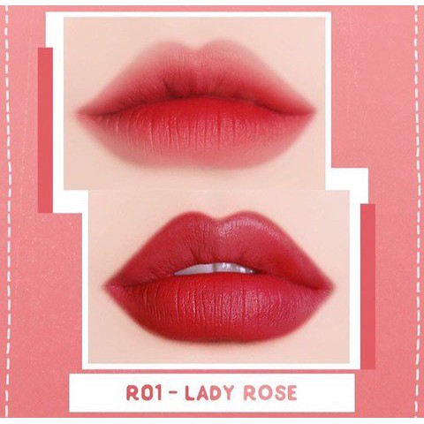 [Dạng Thỏi] Son Lì Black Rouge Rose Velvet Lipstick R01 Lady Rose - Đò Cherry