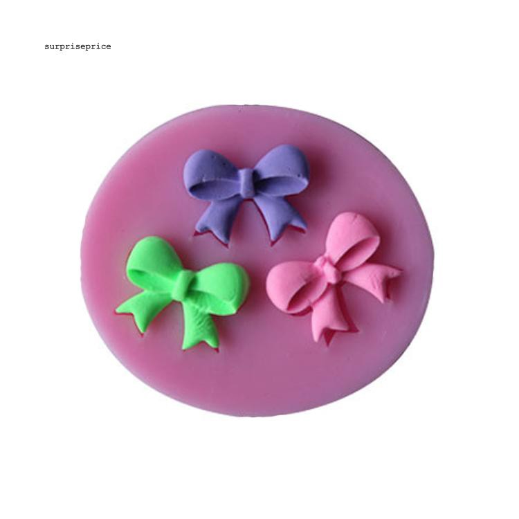 Khuôn silicon làm bánh kẹo đa năng hình nơ đáng yêu tiện dụng