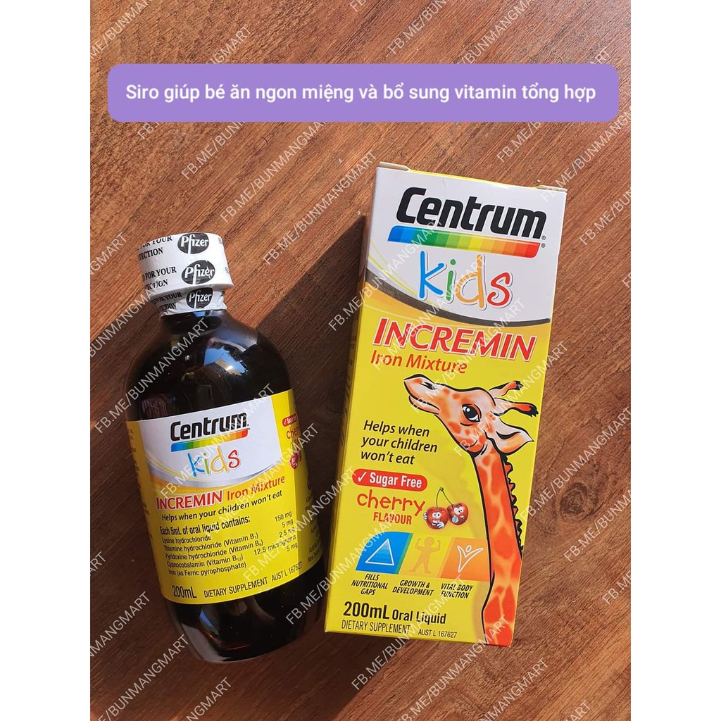 CÉNTRUM KIDS INCREMIN IRON MIXTURE LIQUID 200ML ÚC