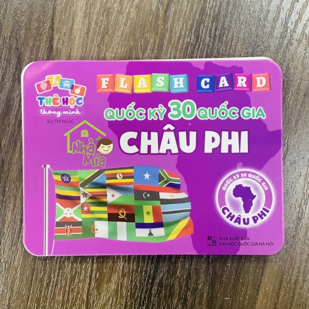 Bộ thẻ Flashcard song ngữ quốc kỳ các nước trên thế giới
