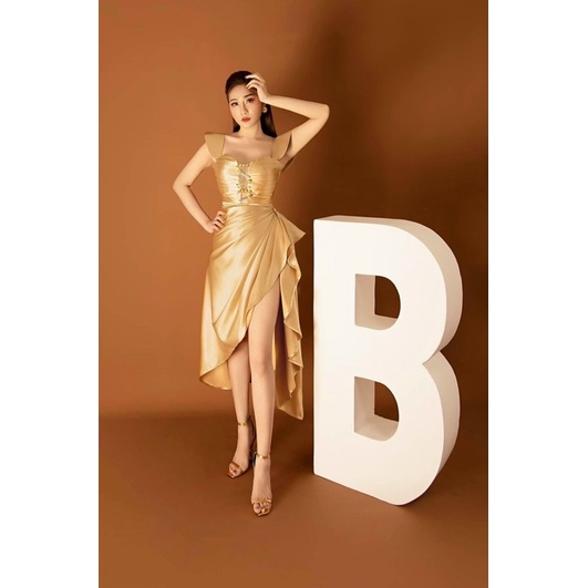 Đầm body  set rời jum đùi + tùng eo rời siêu tôn dáng + 4 phụ kiện gim cài TRIPBLE T DRESS - size S/M/L - MS210Y