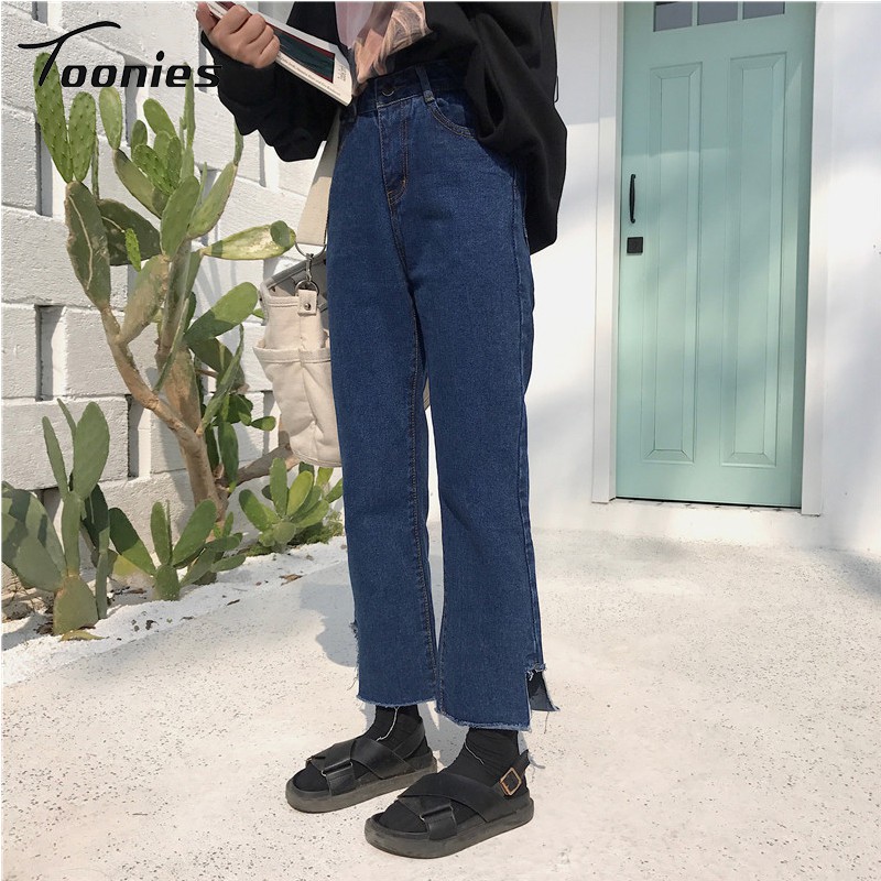 Girls jeans solid color trousers cotton high quality fast delivery