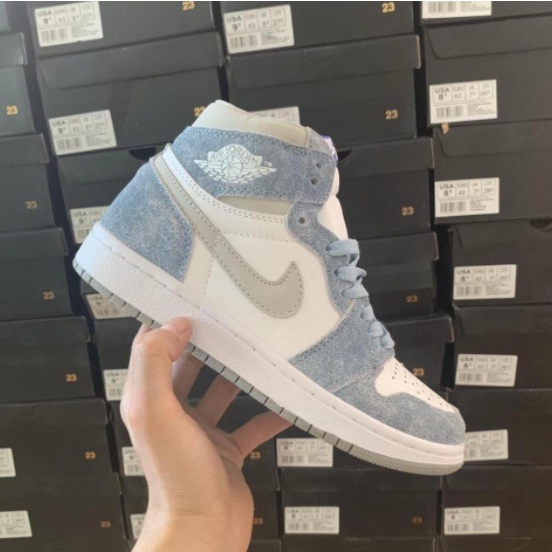 Giày Jordan 1 cao cổ hyper royal xanh nỉ, Giày JD1 xanh nỉ cổ cao siêu hot 2021 Full Box Bill | BigBuy360 - bigbuy360.vn