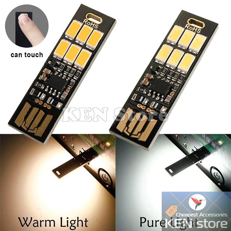 Đèn led, bóng led USB siêu sáng cảm ứng chạm tắt/mở/tăng/giảm độ sáng