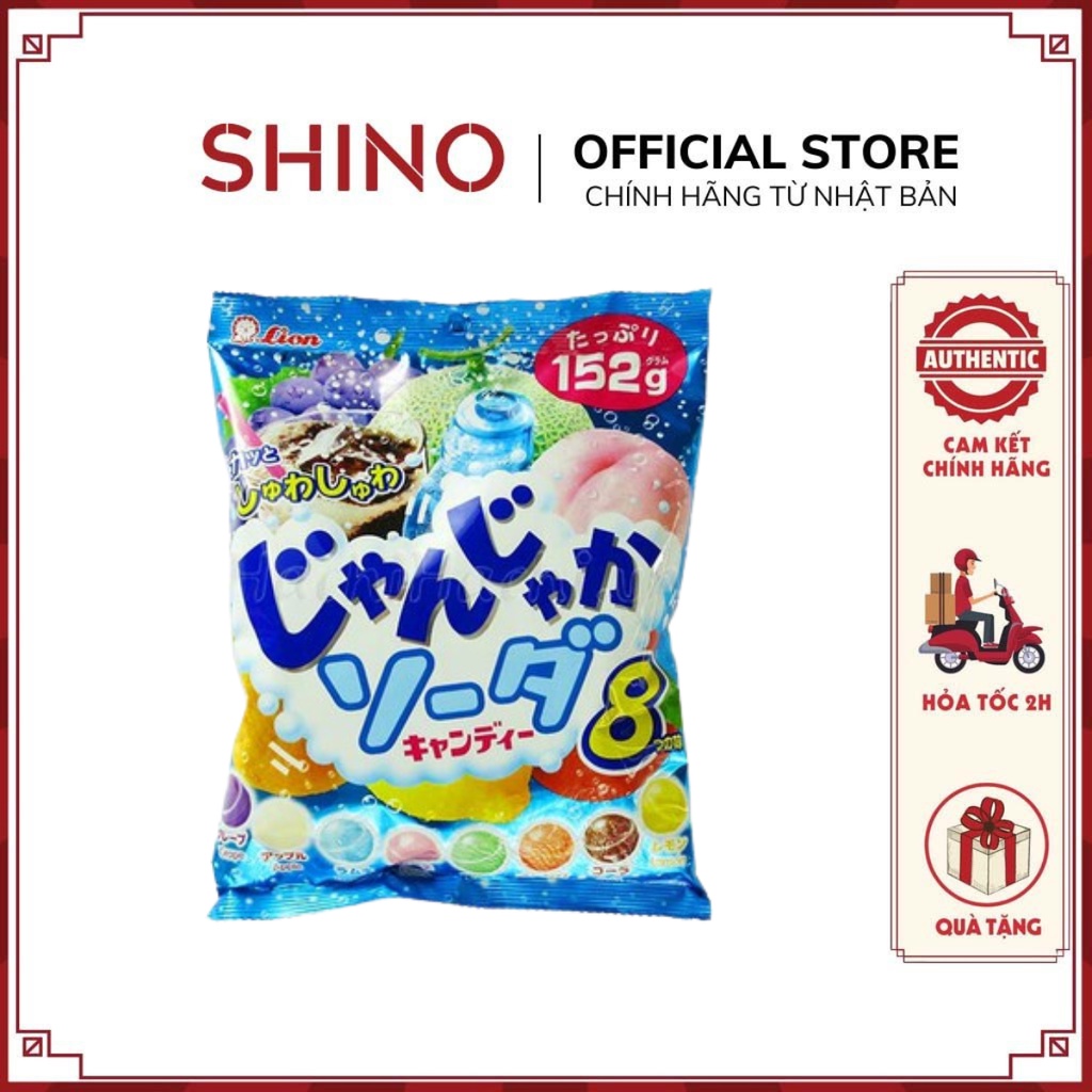 Kẹo Soda vị trái cây tổng hợp Nhật Bản Lion [HSD T5/2023]