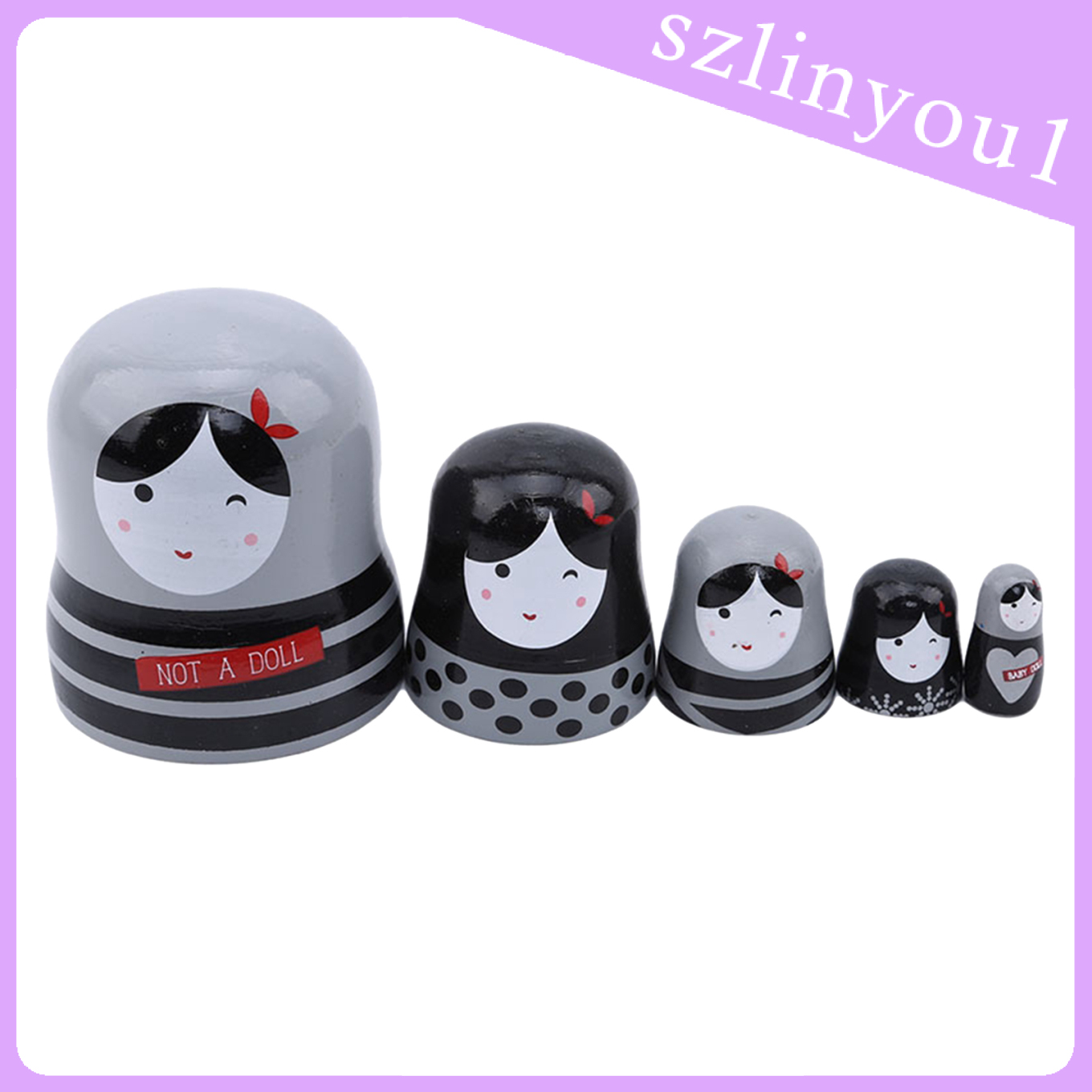 Bộ 5 Búp Bê Nga Matryoshka Bằng Gỗ