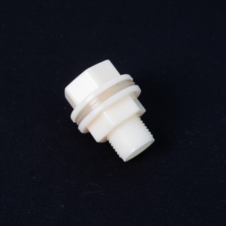 Ren 1/2 - phi 21 - Ốc nhựa ép lắp bồn phi nước, khớp nối vách ngăn nhựa