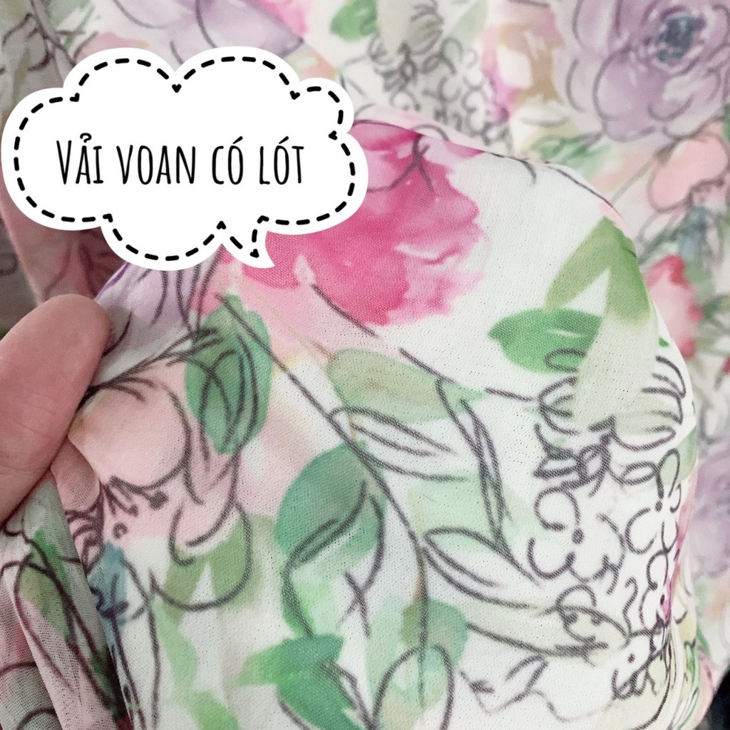 Váy bầu thiết kế M455 chất voan hai lớp thời thượng Mom and Baby