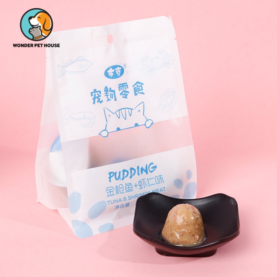 [Combo 10 viên] Bánh Thưởng Pudding Pate Cho Chó Mèo Vị Thịt, Cá, Hải Sản Cho Mèo Pipitao 4 Vị 25g