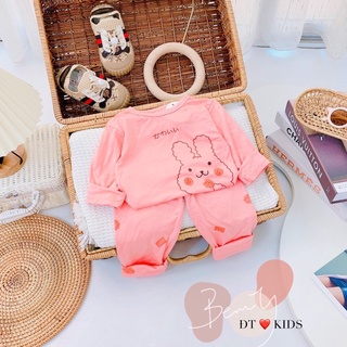 Bộ thun lạnh thỏ má hồng cho bé