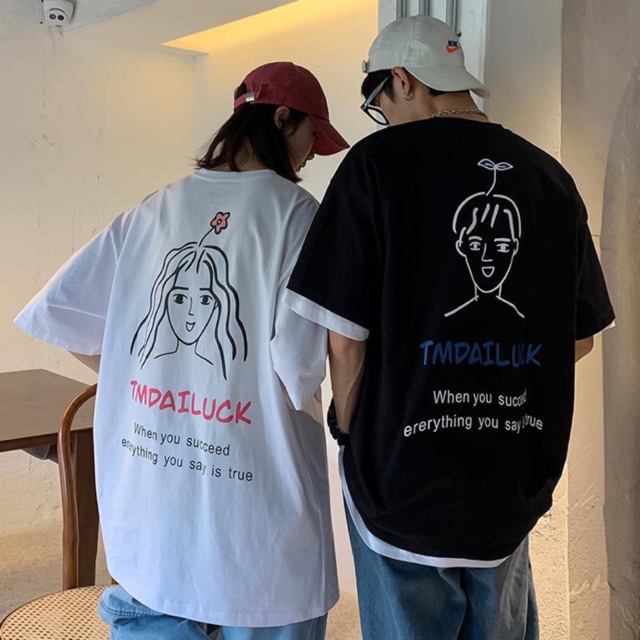 Áo thun phông PINK tay lỡ form rộng NEVER MIND Unisex
