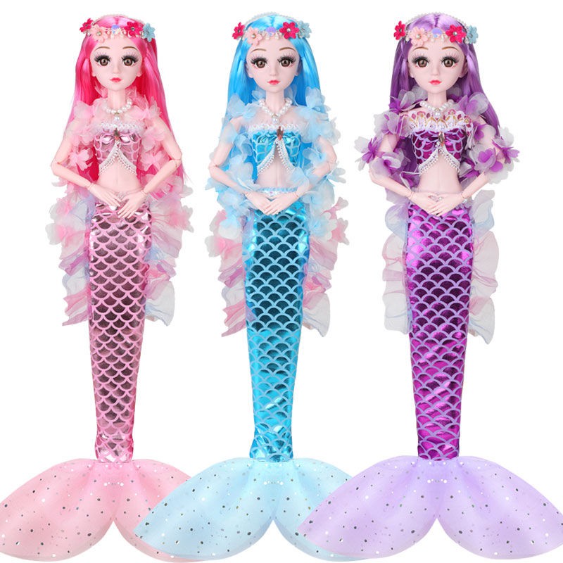 Búp Bê Barbie Nàng Tiên Cá Cỡ Lớn 60cm Dễ Thương Cho Bé Gái