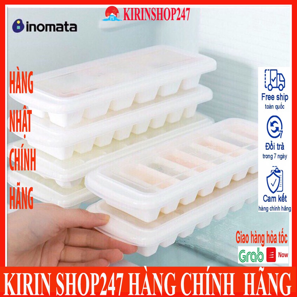 Khay đá, khay trữ đồ ăn dặm 8,12, 48 viên có nắp inomata Hàng Nội Địa Nhật
