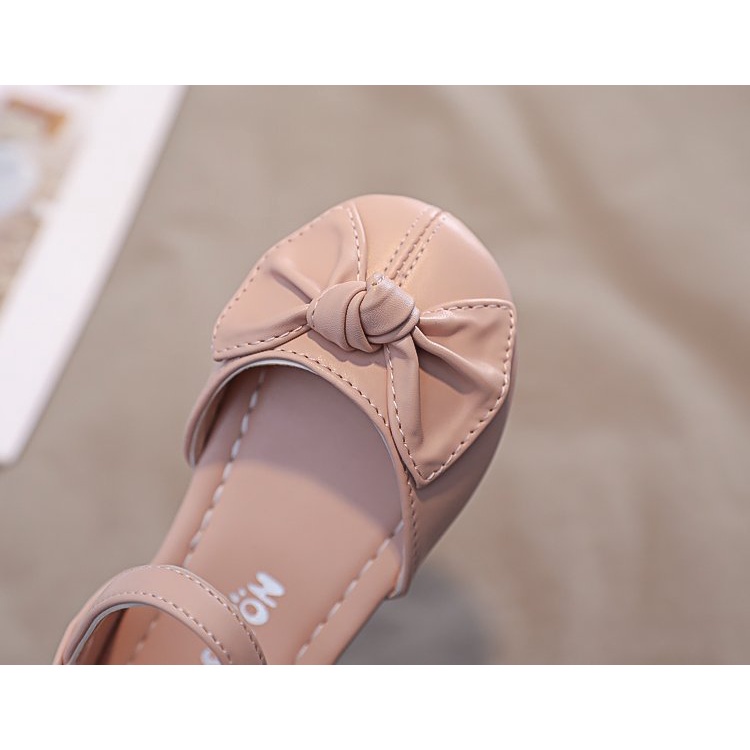Đôi Giày Đế Mềm Đính Nơ Xinh Xắn Thời Trang Cho Bé Gái