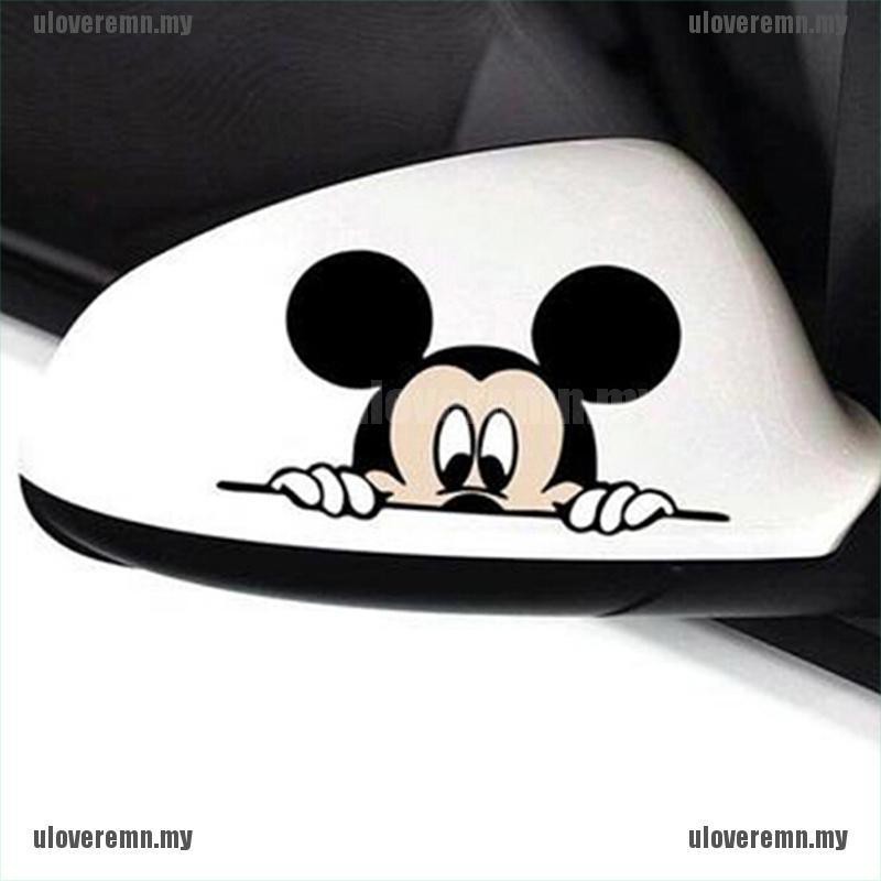 1 Sticker Dán Kính Chiếu Hậu Hình Chuột Mickey Dễ Thương Cho Xe Hơi - Bộ 14 Cái