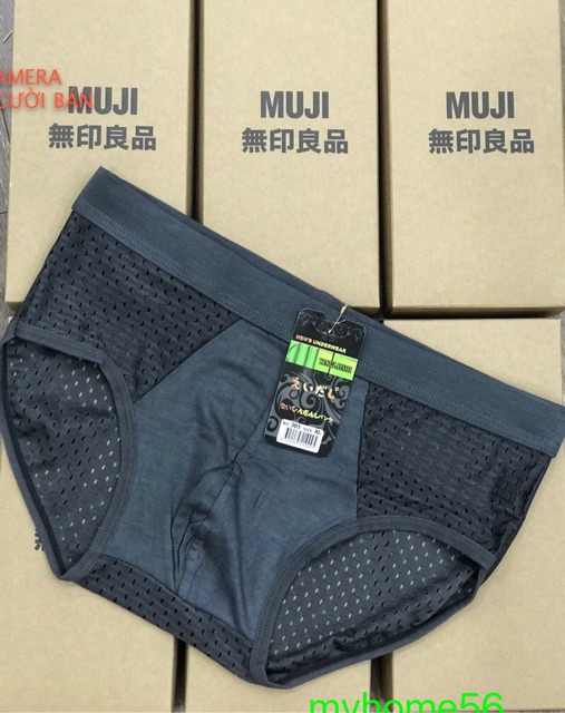 Hộp 4 quần sịp nam muji thông hơi cao cấp 303