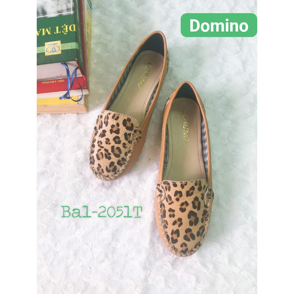 Giày mọi nữ da bò DOMINO da beo cực chất