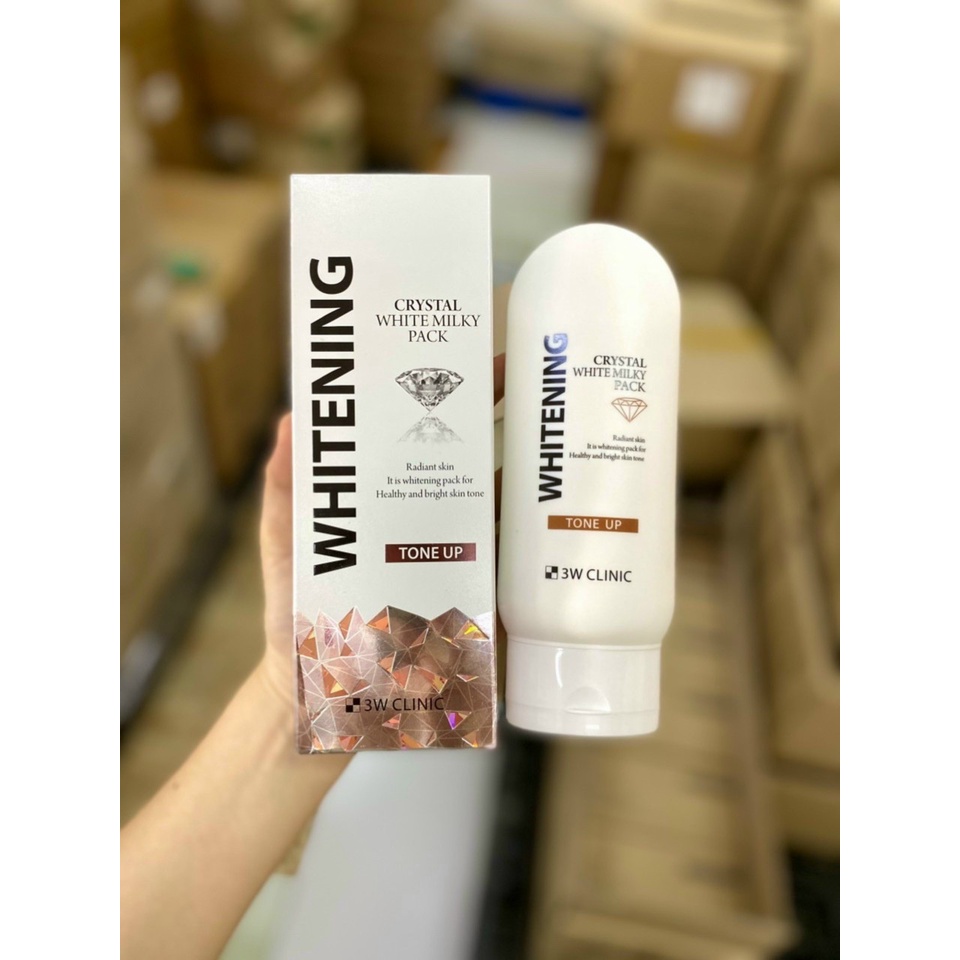 COMBO Dưỡng Thể VASELINE Mẫu Mới + Kem tắm trắng 3W Clinic Crystal White Milky Pack 200g - BX3975