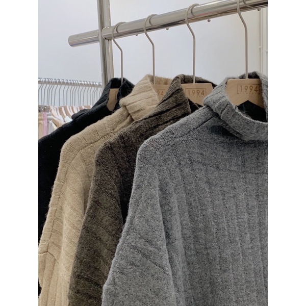 Áo len cao cổ oversize dệt dọc LEN148 LOLLIE STUDIO