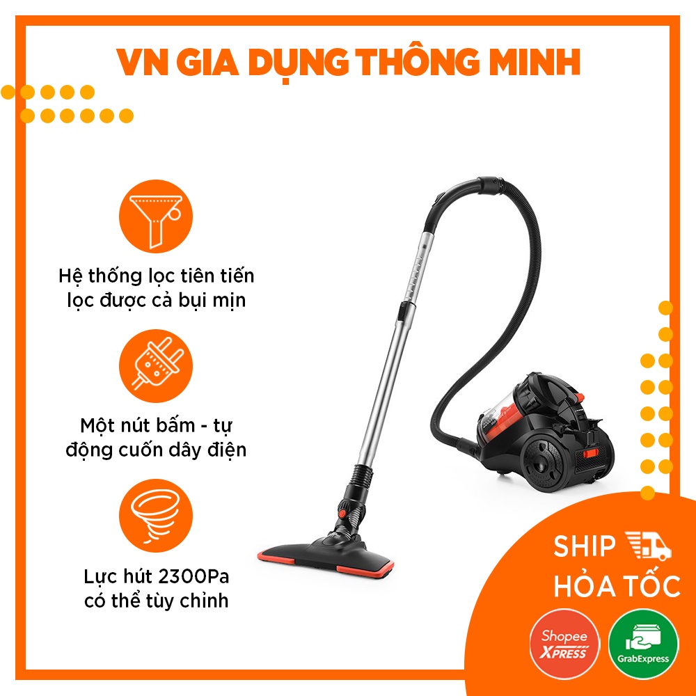 Máy hút bụi gia đình PUPPYOO P9 PRO lực hút 2300Pa lọc được bụi mịn - Hàng chính hãng có bảo hành