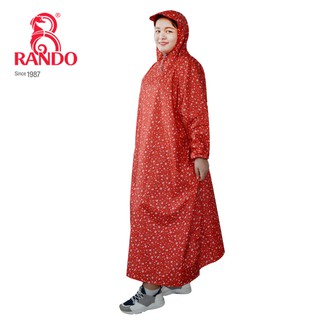 Áo mưa Rando Chính Hãng, Áo Mưa Hoa Vải Dù Cao Cấp Bít không xẻ tà, Phù hợp dành cho cả Nam và Nữ (ÁO MƯA COLOSUR)