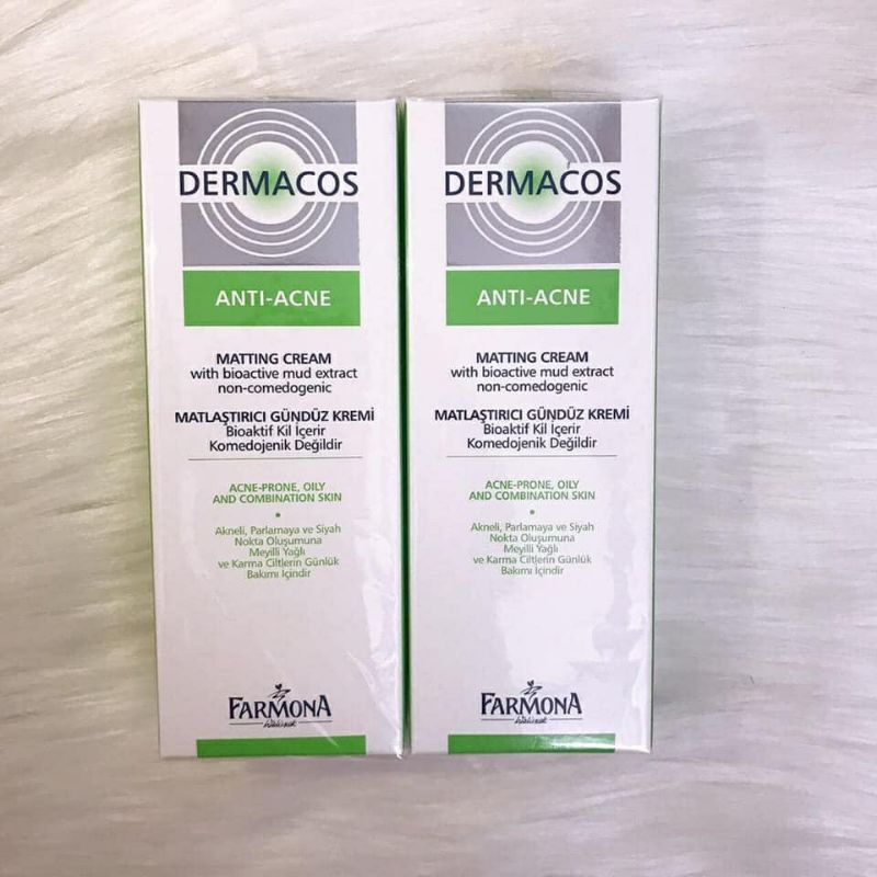 Kem Dưỡng Dermacos, Kem Dưỡng Giảm Bóng Nhờn Farmona Dermacos Anti-accne Matting 50ml