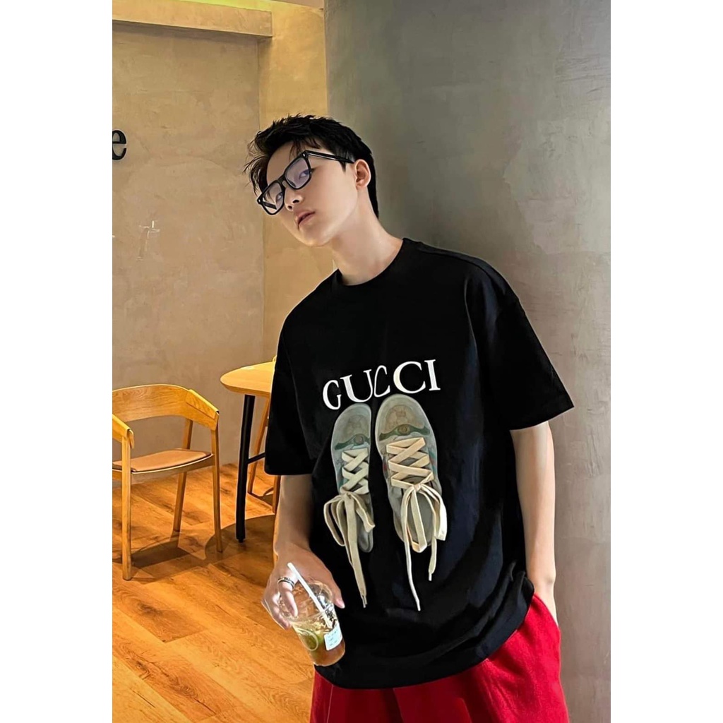Áo Phông Hè Siêu Hot Thêu Nổi GUCCIi Fom Nam Nữ Hot Trend GAREMSTORE