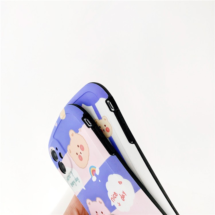Ốp lưng iphone Gấu nhỏ IMD viền cong dày dặn 5/5s/6/6plus/6s/6splus/7/7plus/8/8plus/x/xr/xs/11/12/pro/max/plus/promax | BigBuy360 - bigbuy360.vn