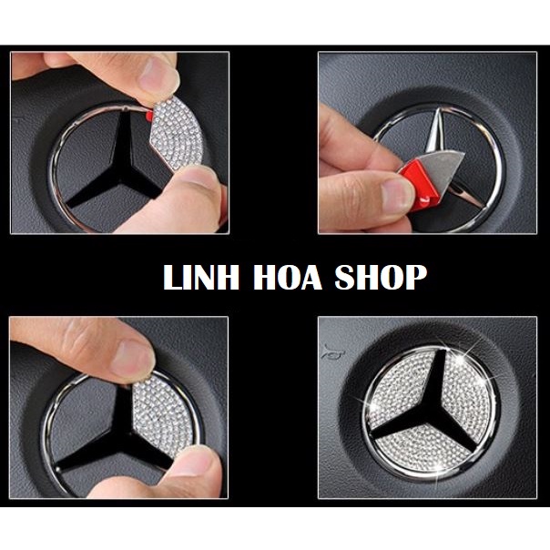 Đính đá Logo ô tô MAZDA-HYUNDAI-TOYOTA-HONDA-MESCEDES-KIA-FORD-AUDI-MITSUBISHI Cao cấp sang trọng