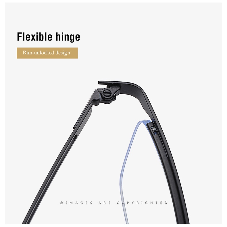 Kính mắt ZEliN 5916 nửa gọng kim loại thời trang