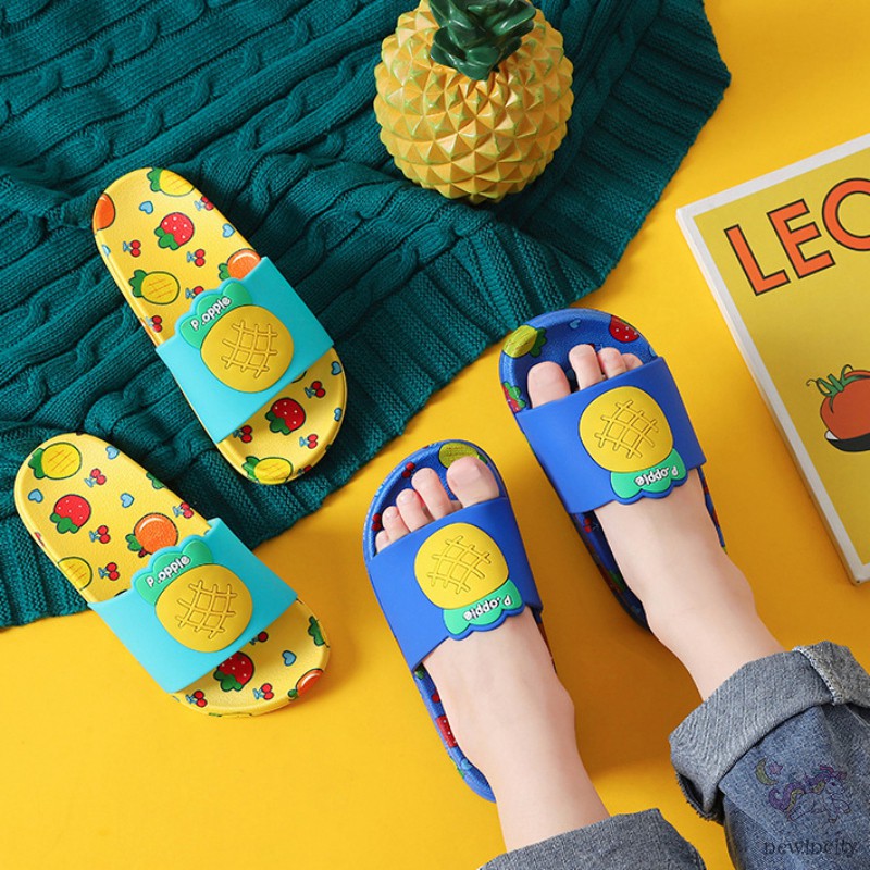 Dép mềm đi trong nhà in hình trái cây phong cách Hàn Quốc cho bé