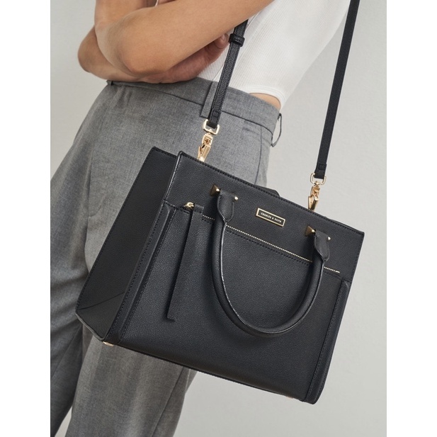 Túi CNK công sở ngăn khoá kéo đằng trước có dây đeo chéo CK2-30781467