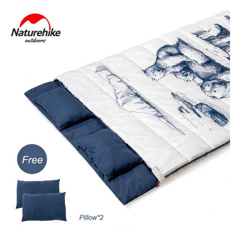 Túi ngủ đôi kèm gối NatureHike NH19S016-D
