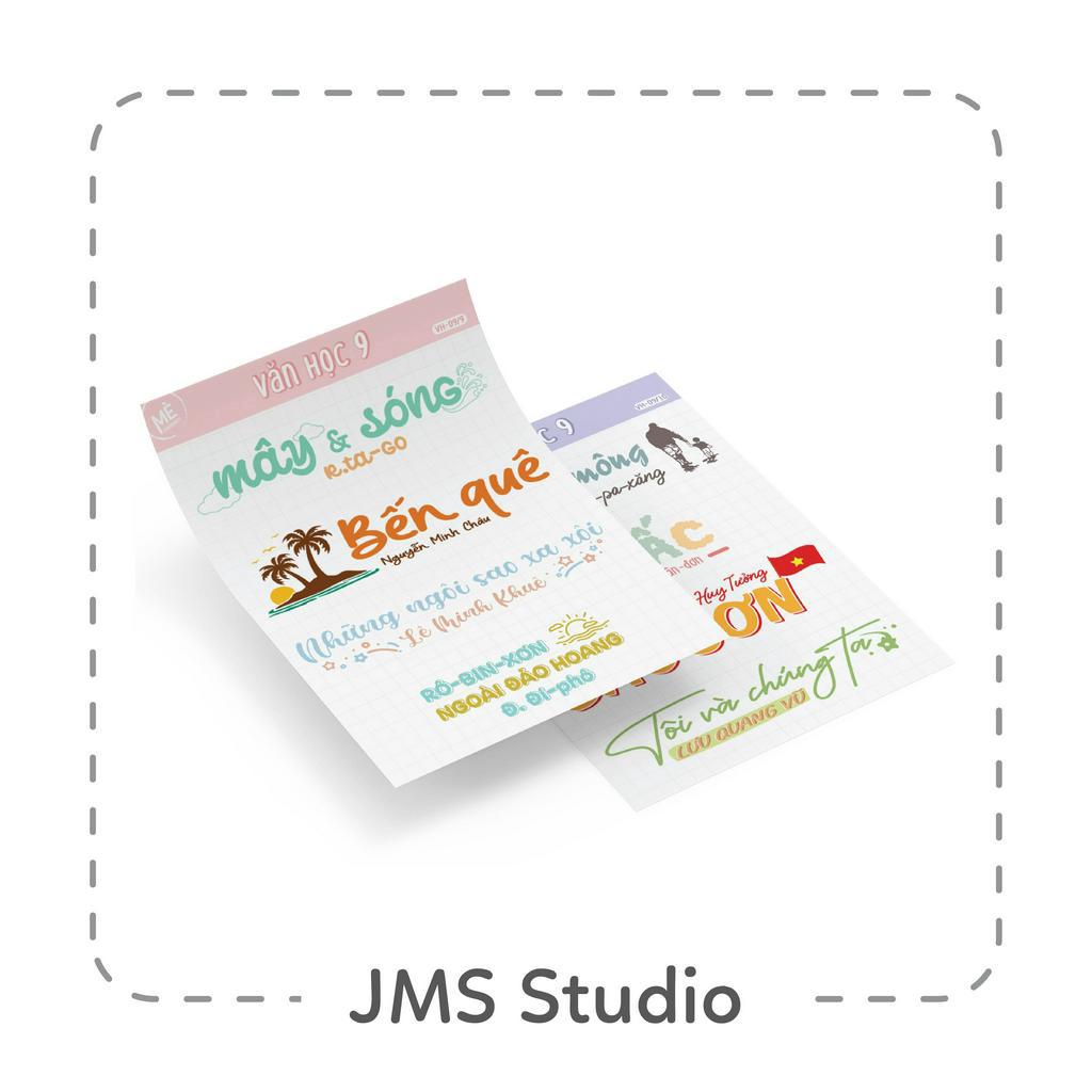 STICKER TỰA BÀI VĂN HỌC 9