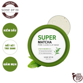 Mặt Nạ Đất Sét Trà Xanh Giúp Làm Sạch, Thu Nhỏ Lỗ Chân Lông Some By Mi Super Matcha Pore Clean Clay Mask 100g
