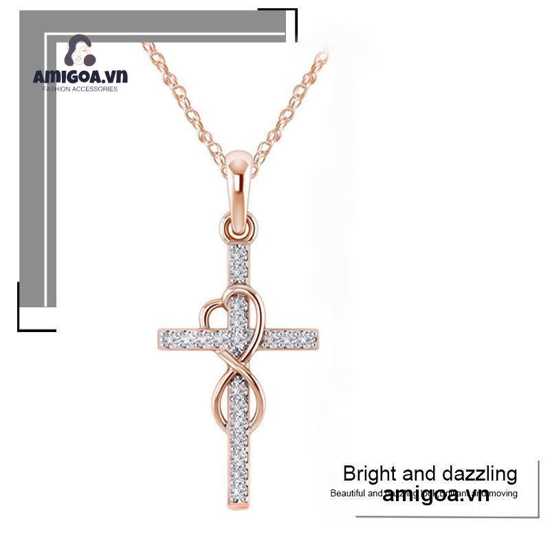 ✨✨Vòng cổ Mạ Bạc Hình Số 8 Đính Đá Kim Cương Nhân Tạo