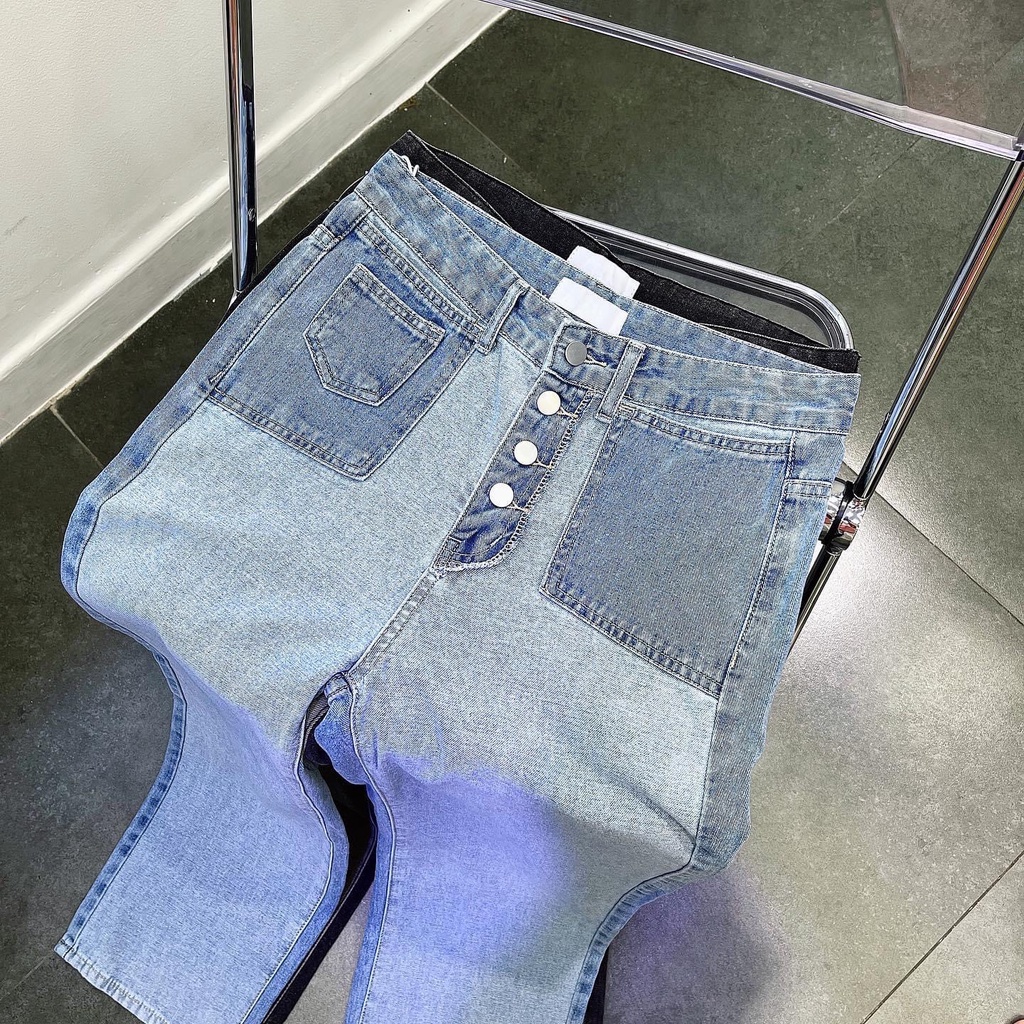 QUẦN JEANS ỐNG RỘNG CHUOTCONG OFFICIAL (Đen,Xanh) 7776