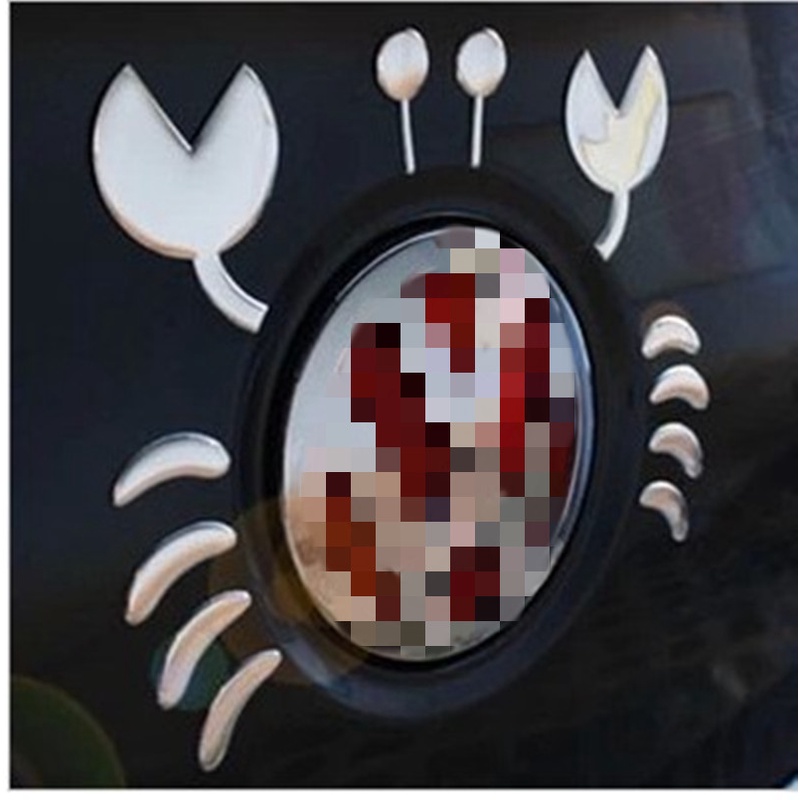 Miếng Dán logo Cua Trang Trí Xe Hơi Cá Tính