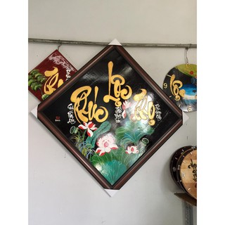 tranh gỗ phúc lộc thọ