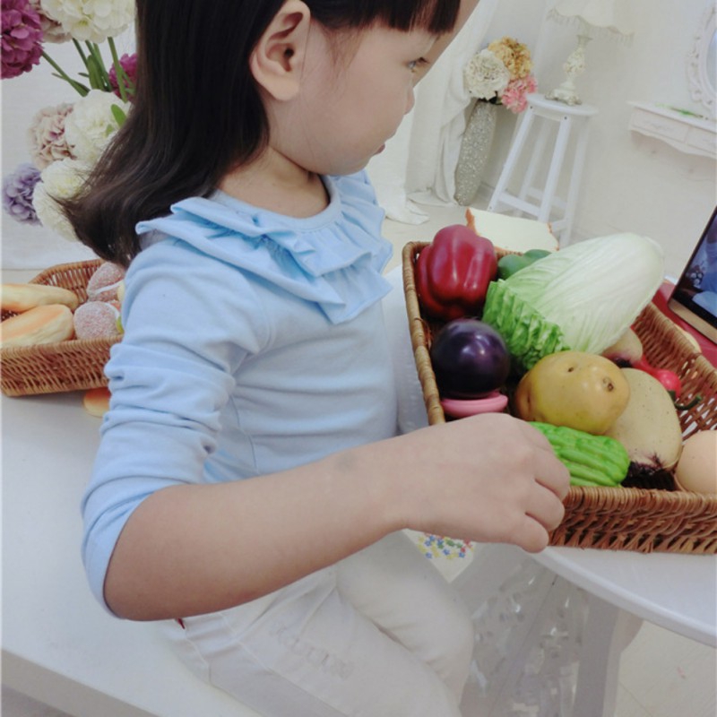 Áo thun cotton tay dài kiểu dáng công chúa dùng cho bé gái