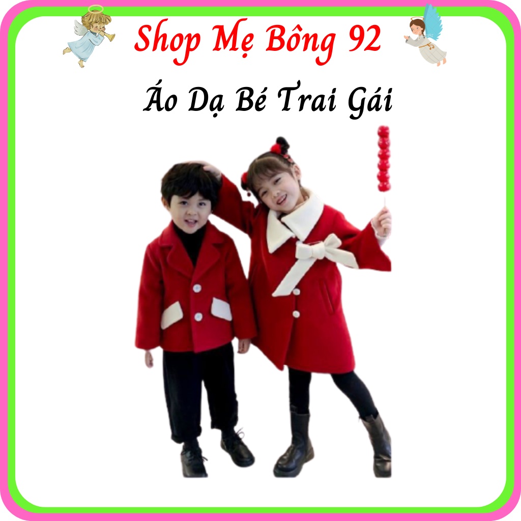 Áo Khoác Dạ Đỏ Bé Trai Bé Gái Đón Tết BC2010 - Shop Mẹ Bông 92