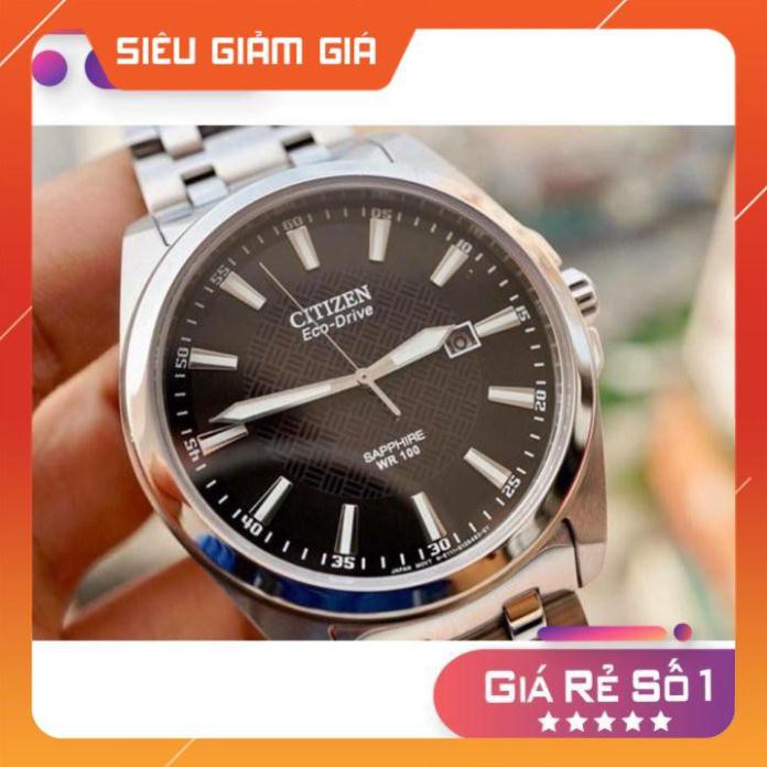 [New 2021] Đồng hồ nam Citizen BM7100-59E dây kim loại, mặt đen, mặt kính Shaphire Full Box ⚜️Hàng Authentic⚜️