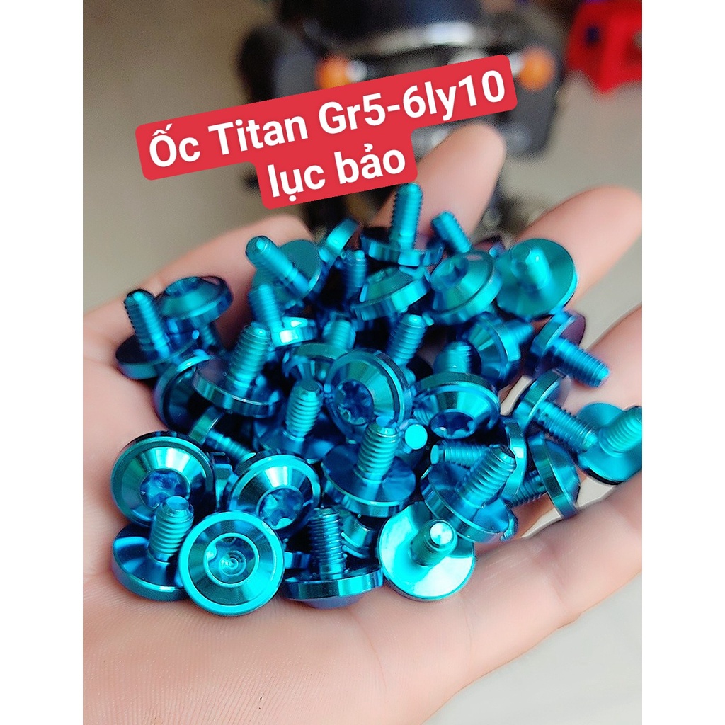 Ốc Titan gr5 6ly gắn nón bảo hiểm ốp pô che sên xe máy