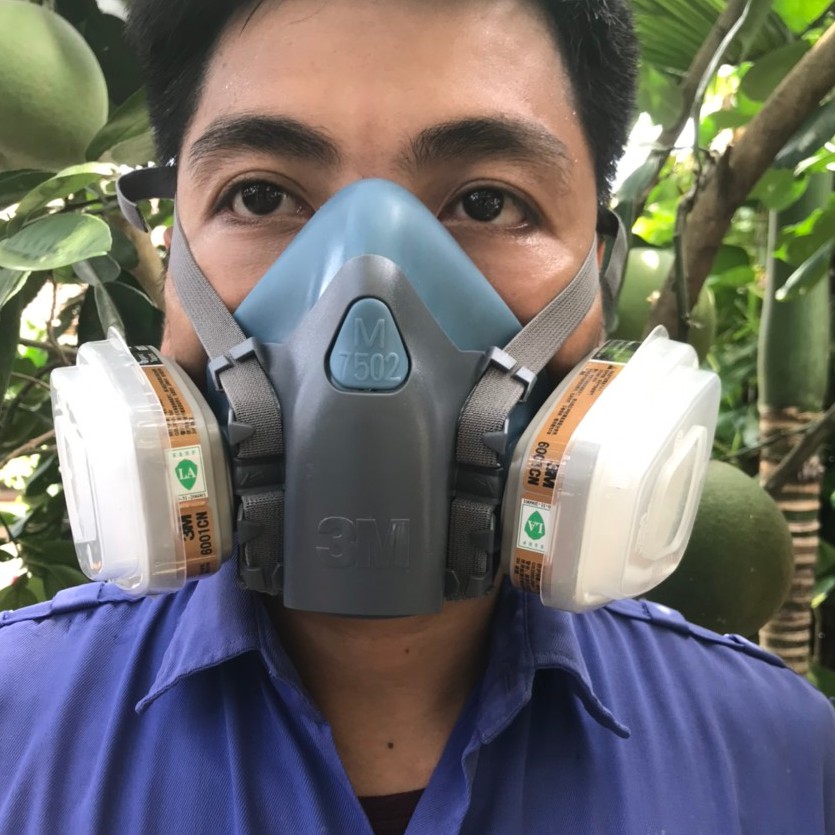 3M 7502 Mặt Nạ Phòng Độc Cao Cấp Giải Pháp Phun Sơn, Phun Hóa Chất