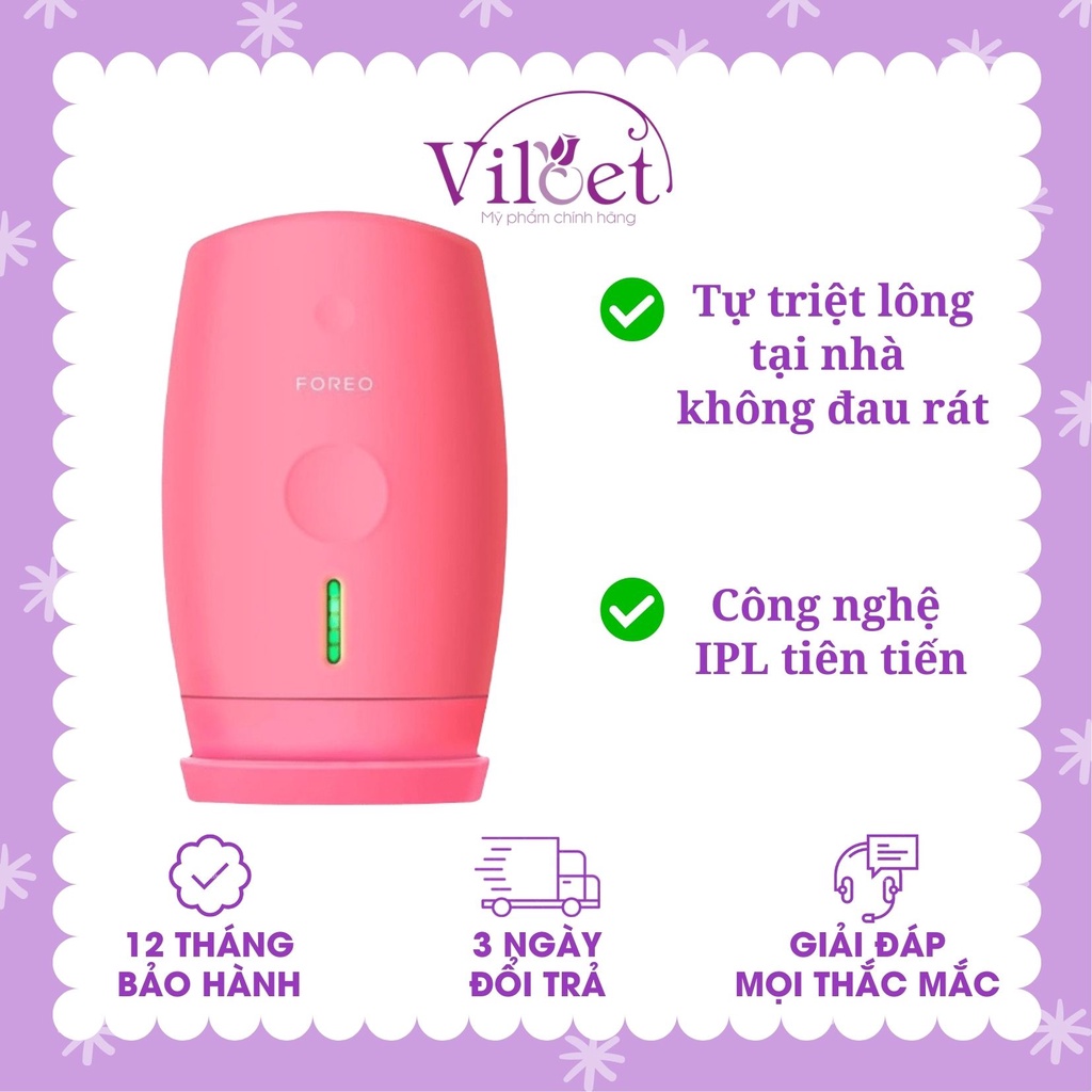 Máy triệt lông Foreo PEACH Hair Removal mini cầm tay tại nhà vĩnh viễn - Shop Viloet
