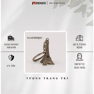Móc khoá mô hình tháp Eiffel bằng kim loại Decor trang trí cổ điển RENZO