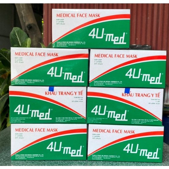 Khẩu trang y tế kháng khuẩn 4U-MED (3 lớp)