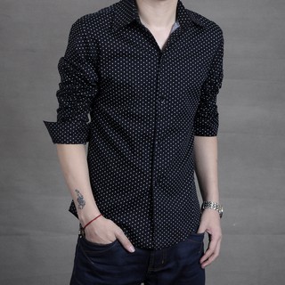 Áo sơ mi nam chấm bi dài tay thời trang Hàn Quốc 22