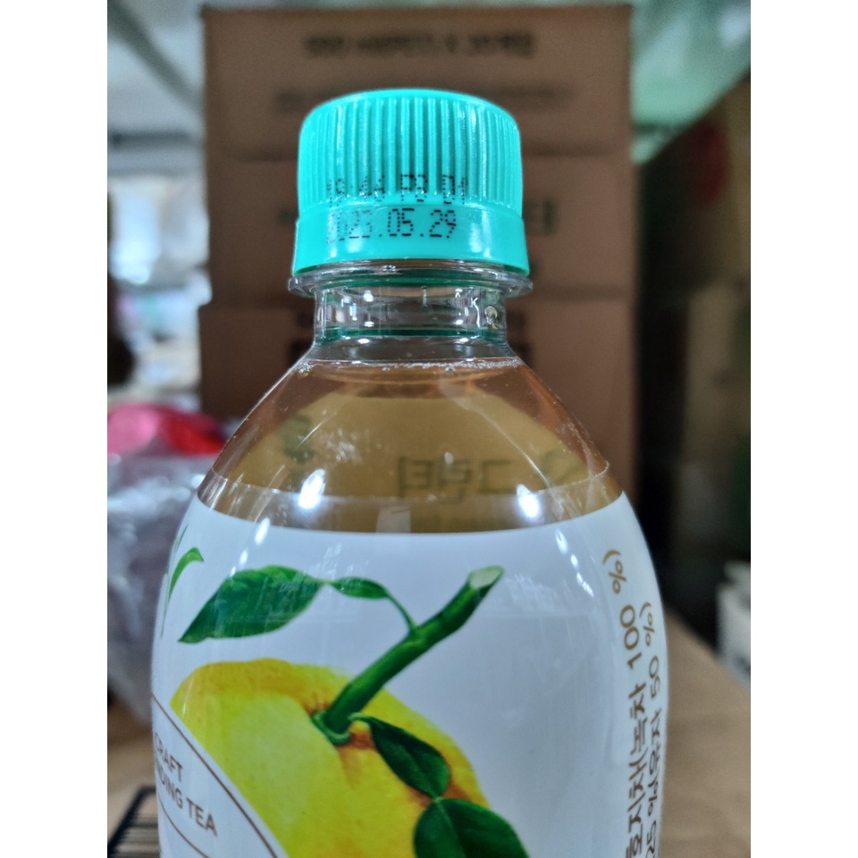 Trà teazle vị trà xanh chanh vàng hàn quốc 500ml - 티줄 유차 그린티