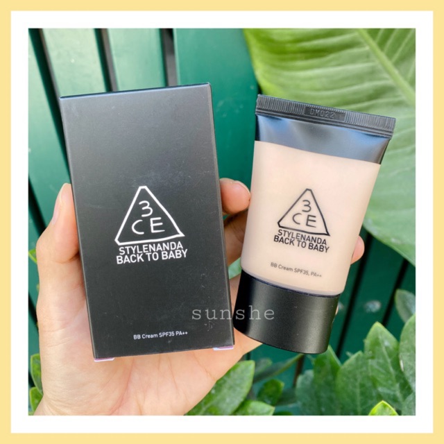 Kem Nền 3CE Back To Baby BBcream SPF35